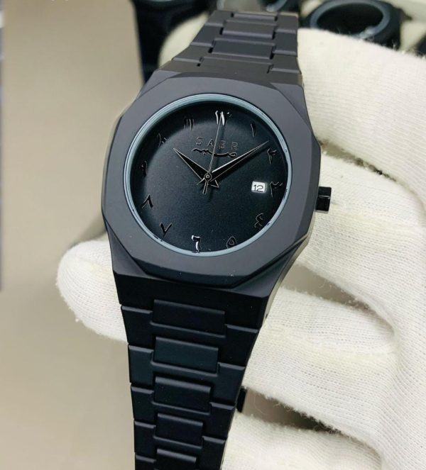 Full Black Aura Quartz Watch for Men – Premium Analog Design