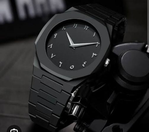 Full Black Aura Quartz Watch for Men – Premium Analog Design
